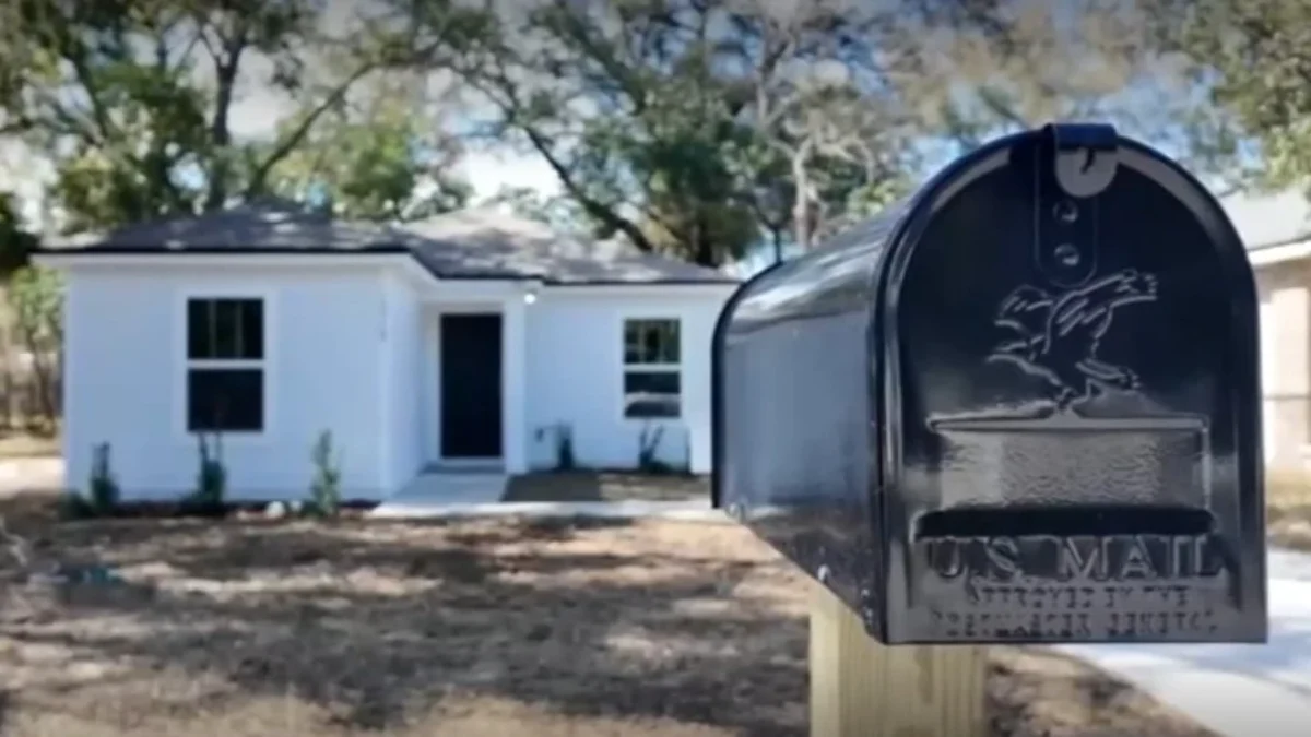 A home and mailbox