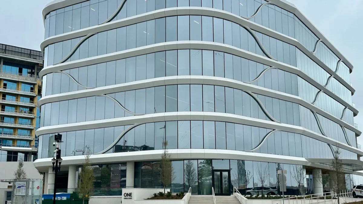 The exterior of One Tower Court, the new headquarters for the Jacksonville Jaguars.