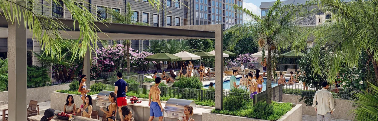 The rooftop terrace and pool planned by Gateway Jax
