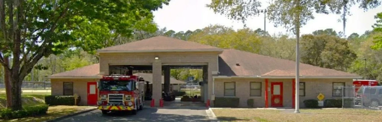 The outside of Fire Station 53, where two firefighters got into a fight.