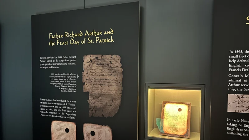 Featured image for “New exhibit explores St. Augustine’s ancient Irish ties”