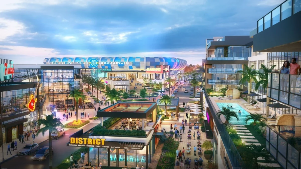 An artist's depiction of the Sporting Jax stadium