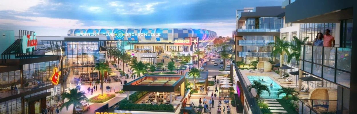 An artist's depiction of the Sporting Jax stadium