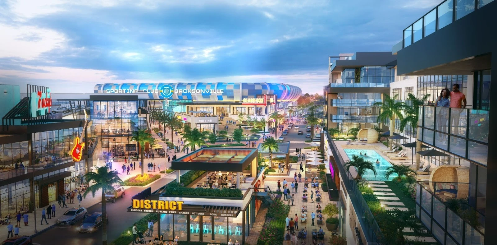 An artist's depiction of the Sporting Jax stadium