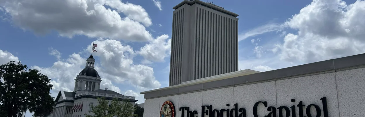 The old and new Florida Capitol buildings, where the legislative session has ended.