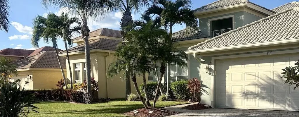 Houses seen in a neighborhood in Port Saint Lucie, Florida, on Oct. 30, 2025.