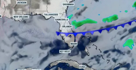Featured image for “Cold front splits Florida, bringing a chill to Jacksonville”