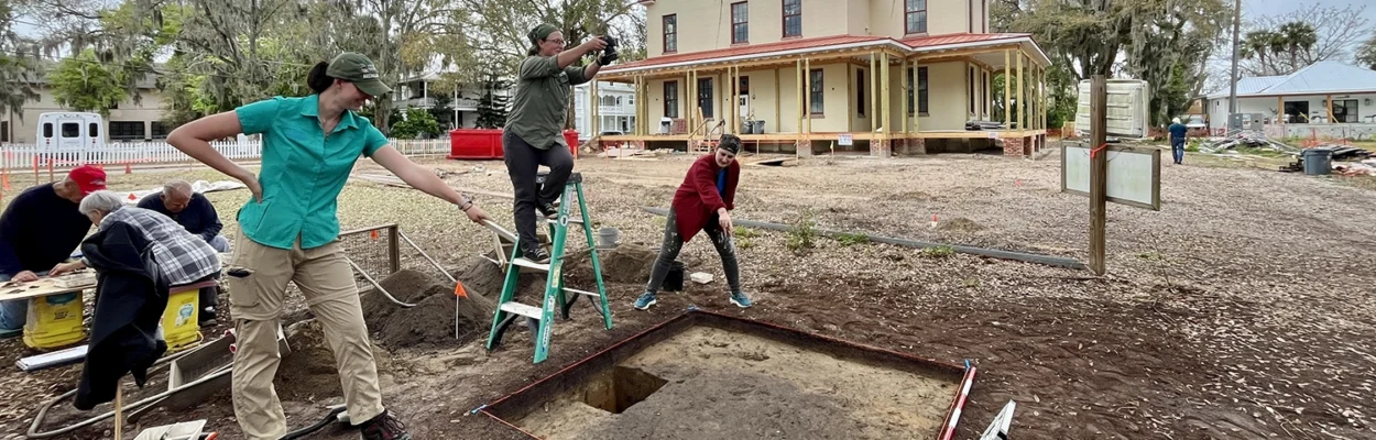 St. Augustine archaeology crews at a segregated school site.