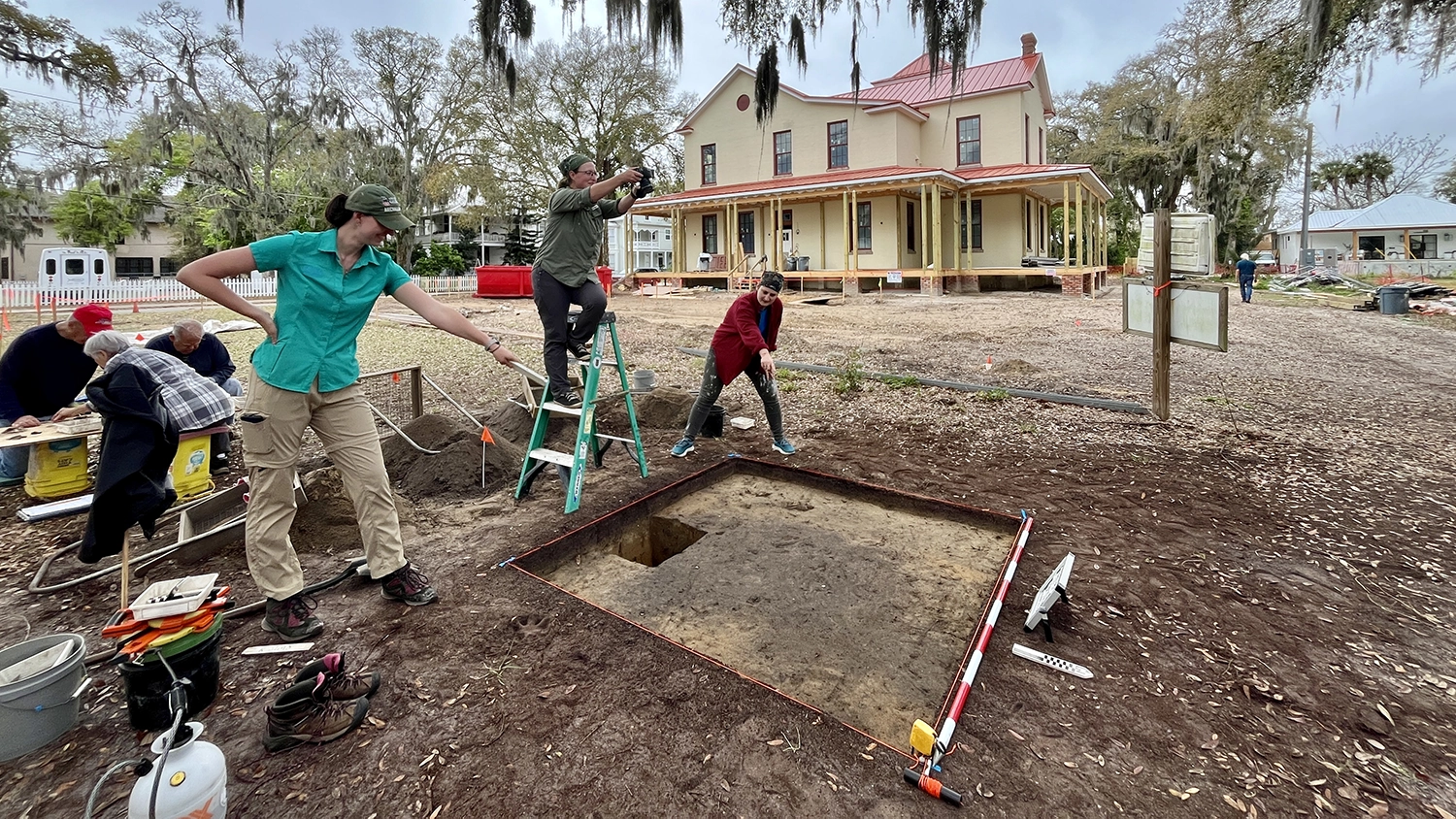 St. Augustine archaeology crews at a segregated school site.