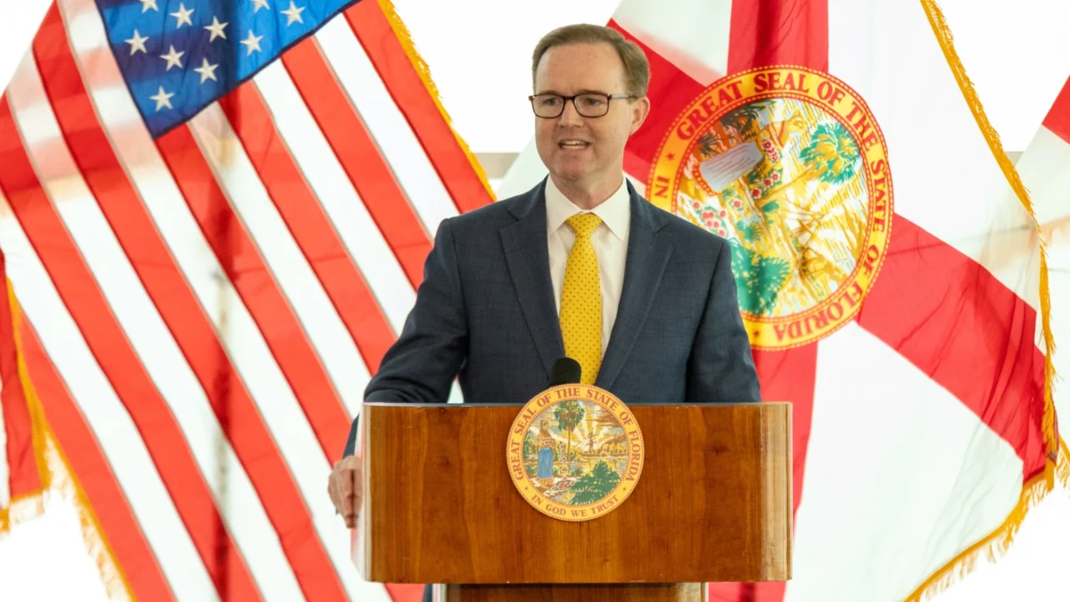 Fl. Sen. Clay Yarborough, who discussed a legislative session on redistricting and other topics.