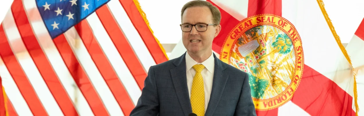 Fl. Sen. Clay Yarborough, who discussed a legislative session on redistricting and other topics.