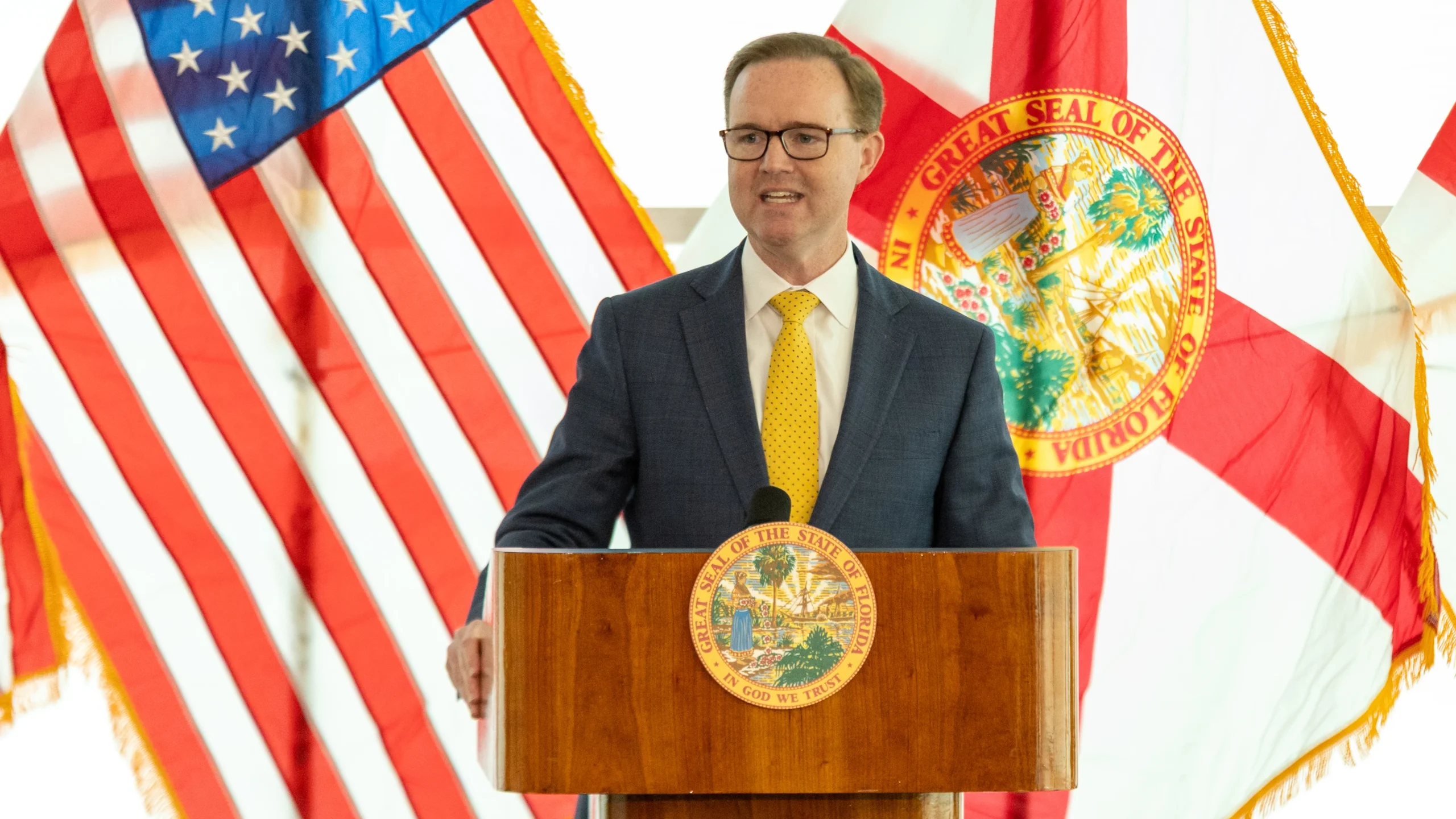 Fl. Sen. Clay Yarborough, who discussed a legislative session on redistricting and other topics.