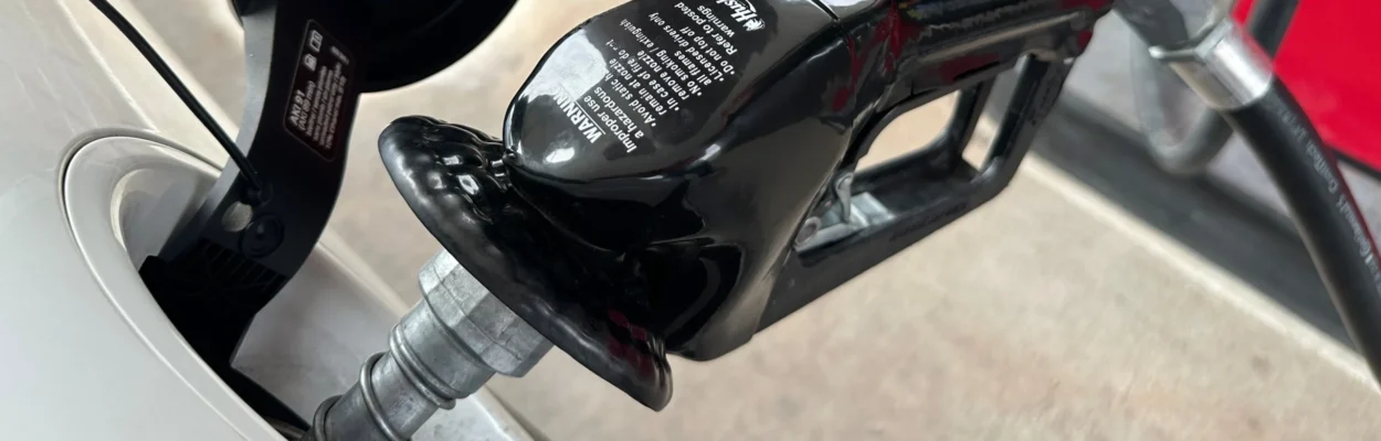 A pump in the gasoline tank of a car.