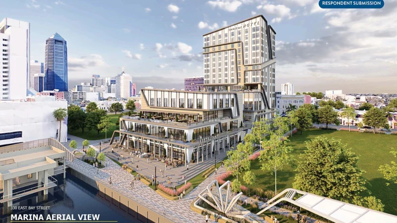 Featured image for “Hotel and convention center proposed at Ford on Bay”