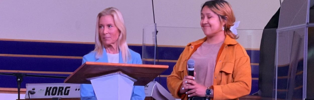 Mayor Donna Deegan speaks at the ICARE Nehemiah Assembly about her plans for an affordable housing trust fund.