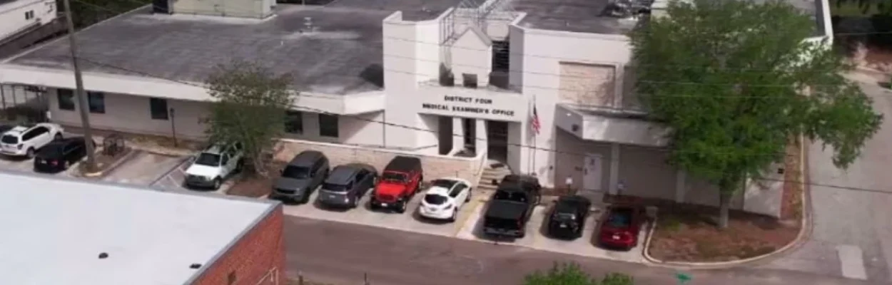 Aerial view of the Duval County Medical Examiner's Office.