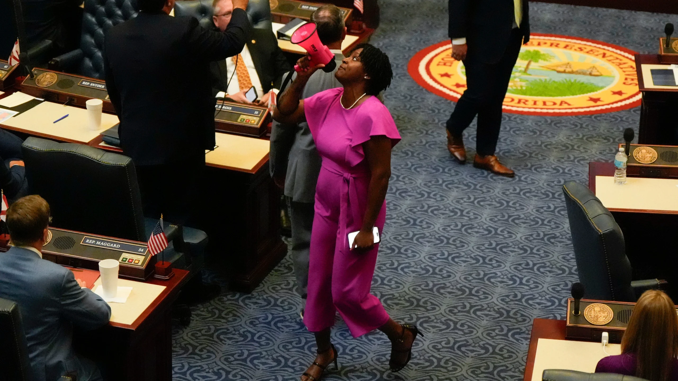 State Rep. Angie Nixon on the House floor, speaking about the congressional map