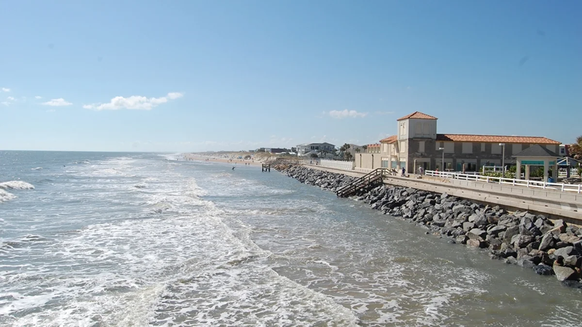 The St. Augustine Beach shoreline