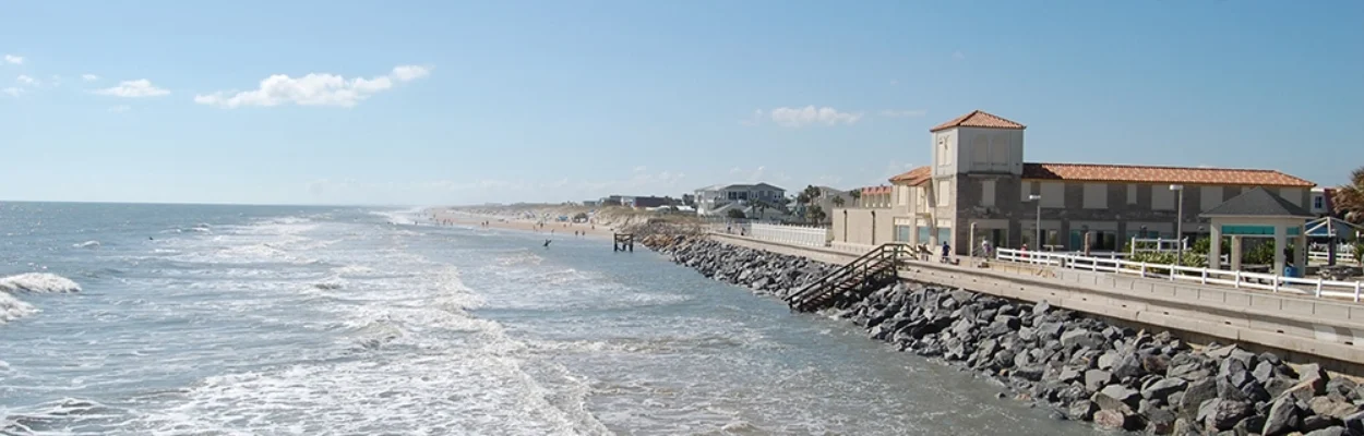 The St. Augustine Beach shoreline