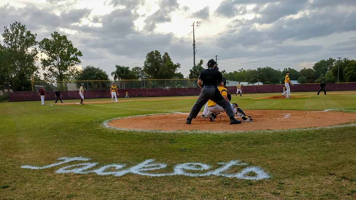 St. Augustine High's baseball field. The school's baseball coach was recently removed from his position.