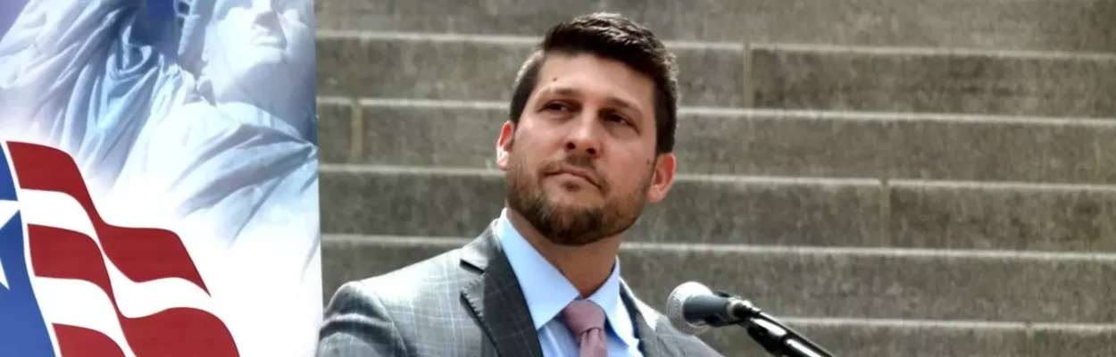 Florida Attorney General James Uthmeier speaks during an event for the National Day of Prayer in Tallahassee on May 1, 2025.