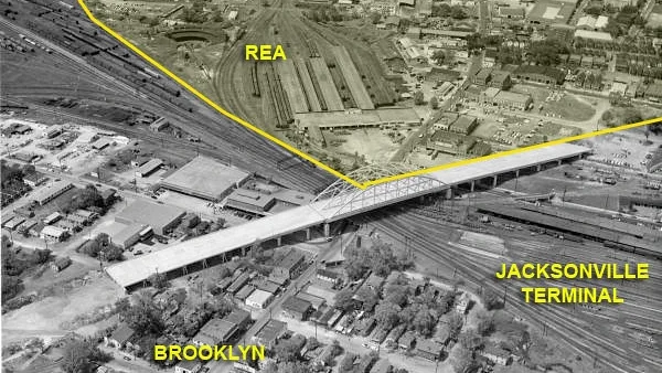 A view of the former site of the Railway Express Agency Terminal, from the sky looking down