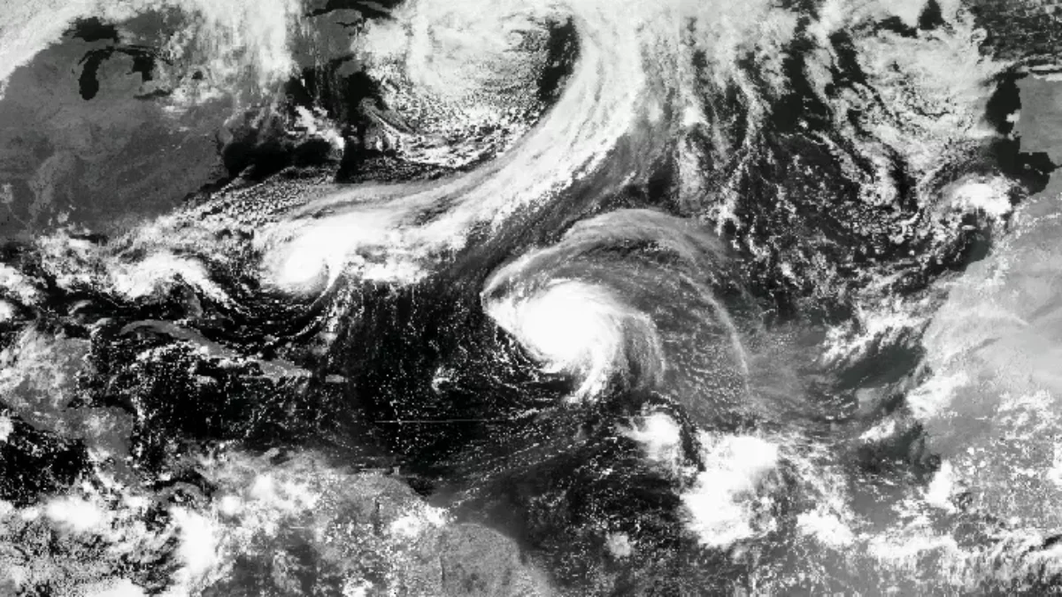 Satellite photo of the Atlantic basin.