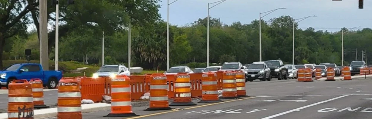 Roadwork on Southside Boulevard.