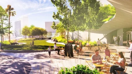 Featured image for “Public gets a look at next phase of Riverfront Plaza”
