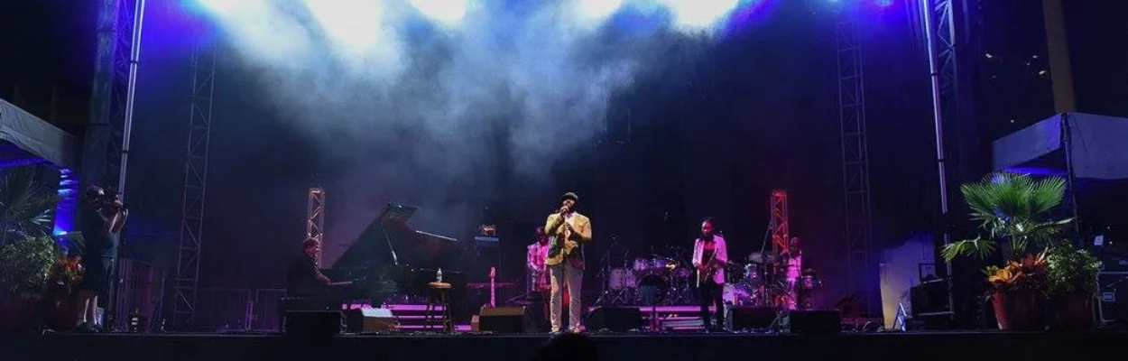 An act on stage at the Jacksonville Jazz Festival in 2017.