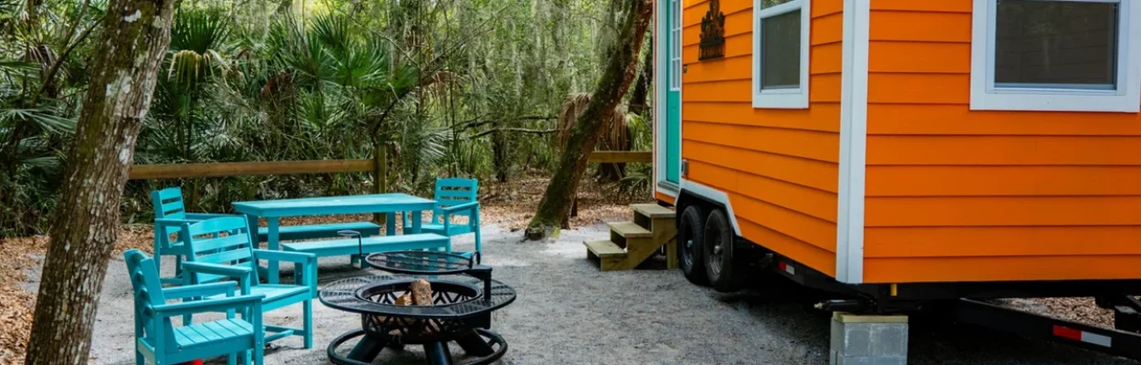 A new "glamping bungalow at Anastasia State Park.