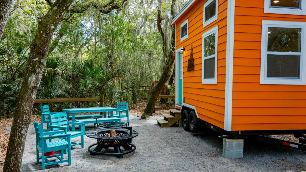 A new "glamping bungalow at Anastasia State Park.