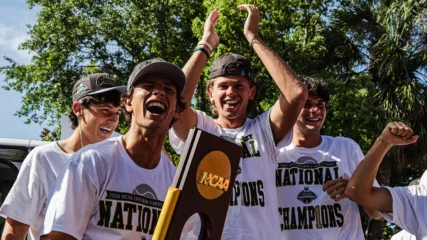 Featured image for “Flagler College tennis team takes home national championship trophy”