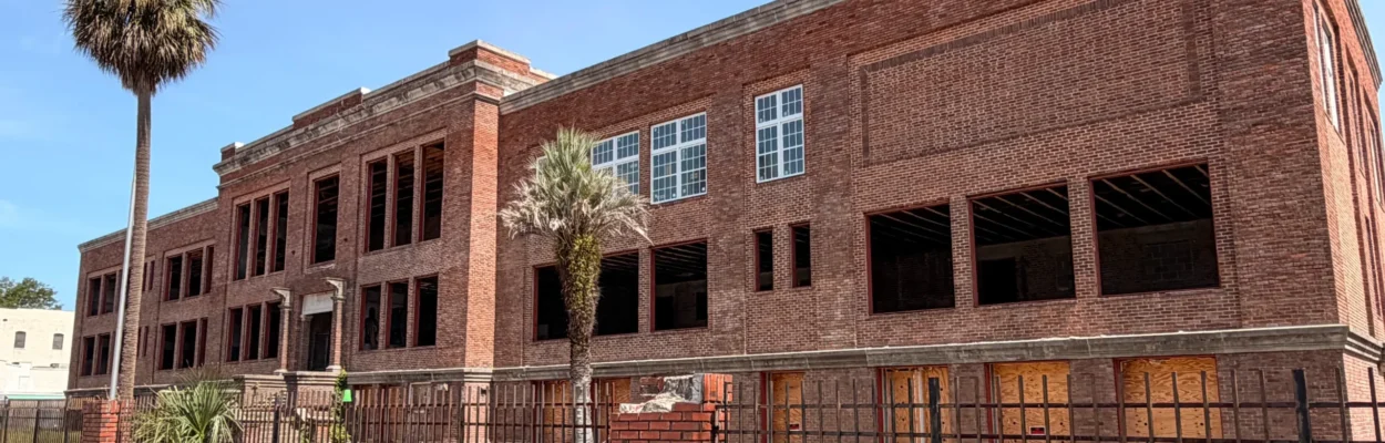 The historic Edwin M. Stanton High School in LaVilla.