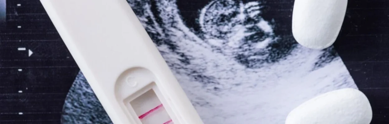 A sonogram and a home health pregnancy test.