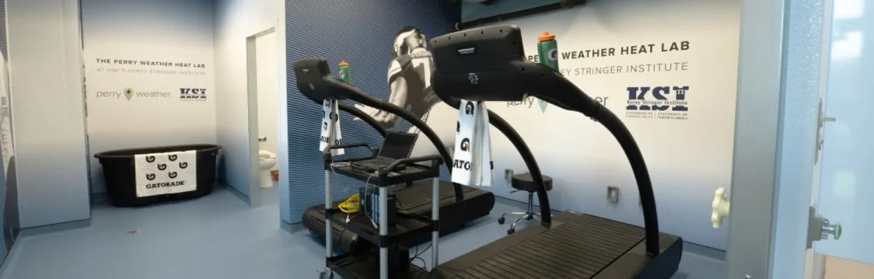 Treadmills in UNF's new Perry Weather Heat Lab