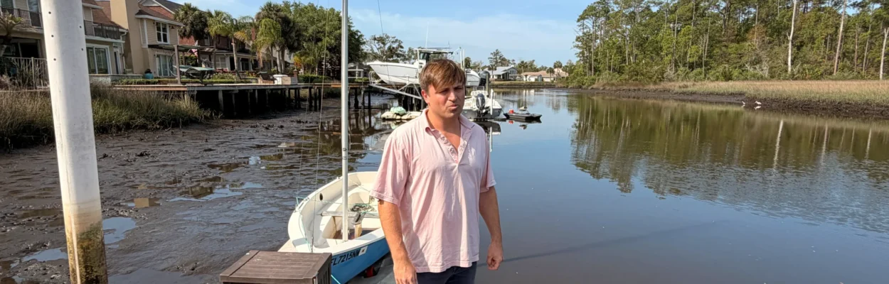 Homeowner William "Jake" Jacobs on Hogpen Creek.