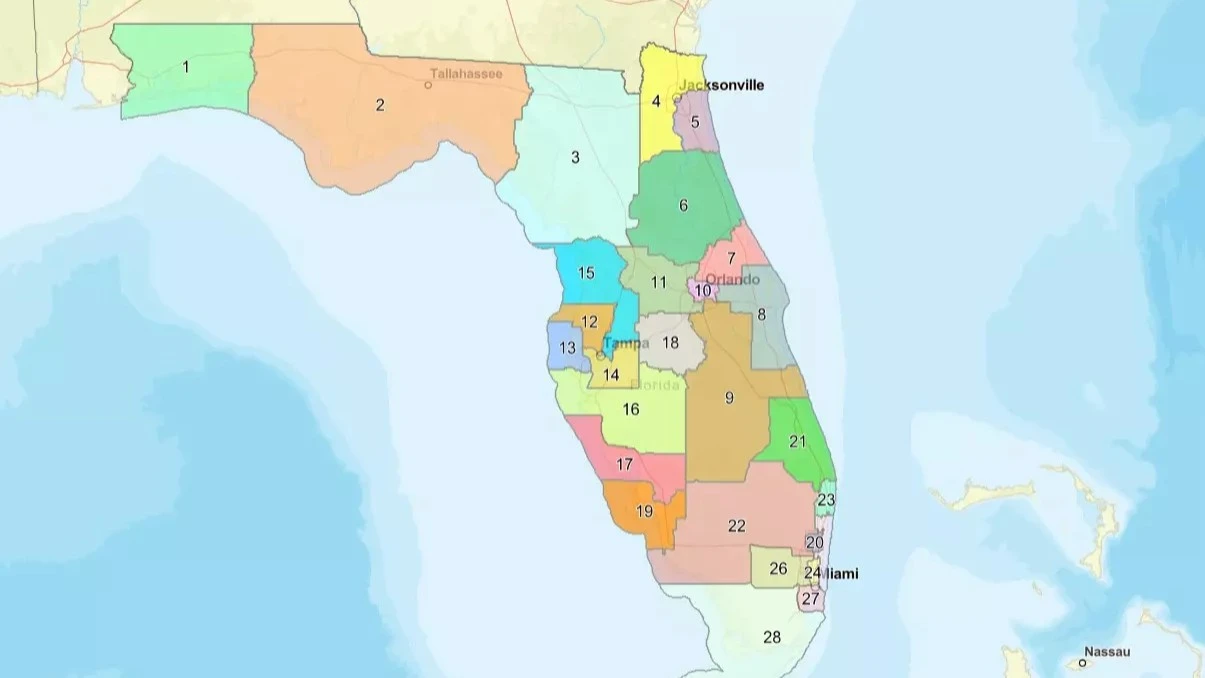 Florida's new congressional map.