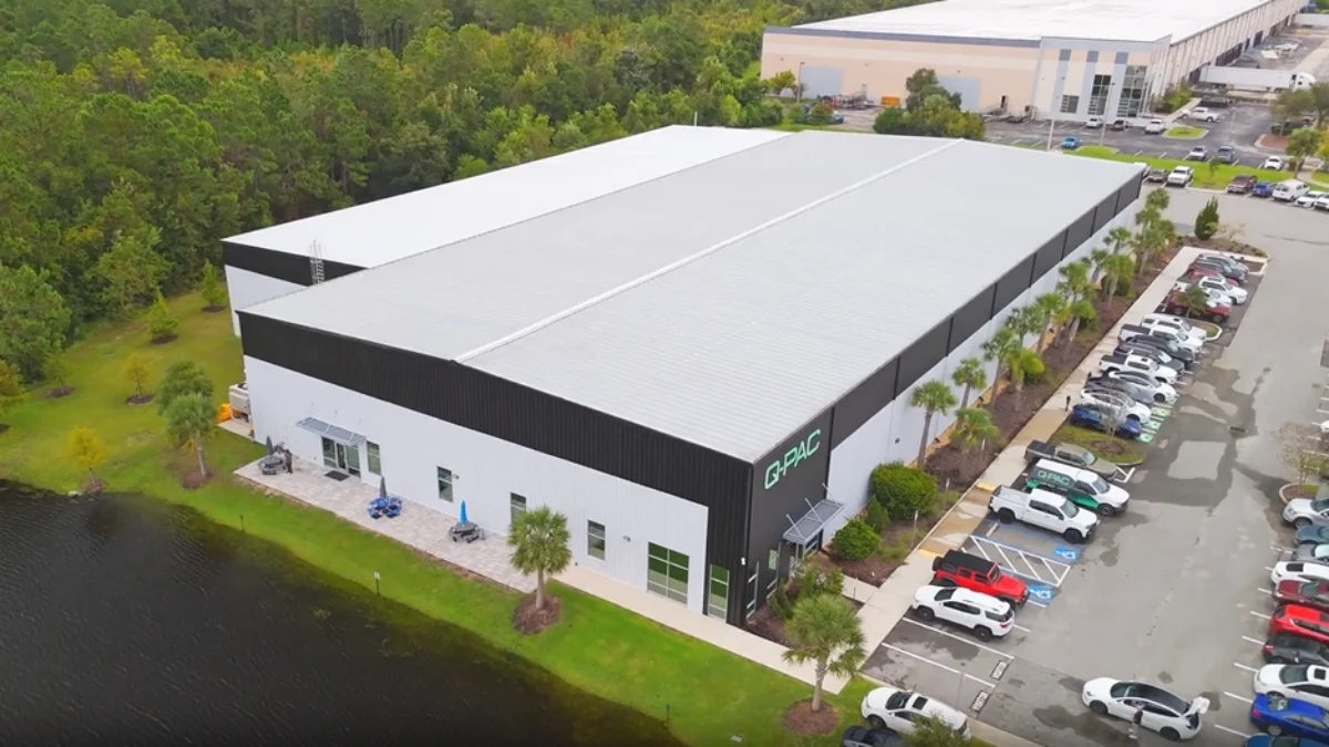 Aerial view of Q-PAC, one type of business where St. Johns County is seeing growth.