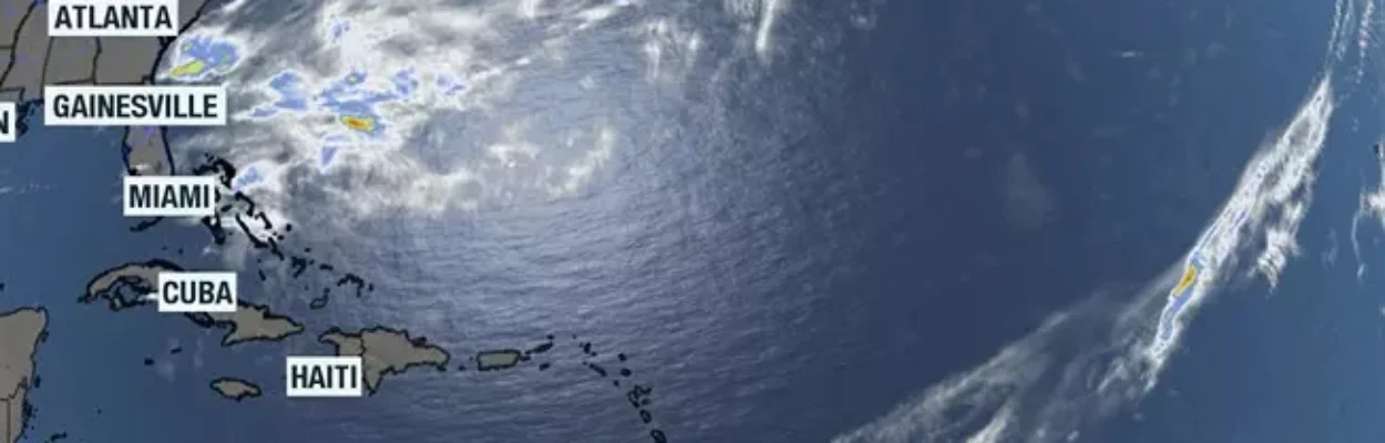 Satellite image of tropical activity in the Atlantic basin