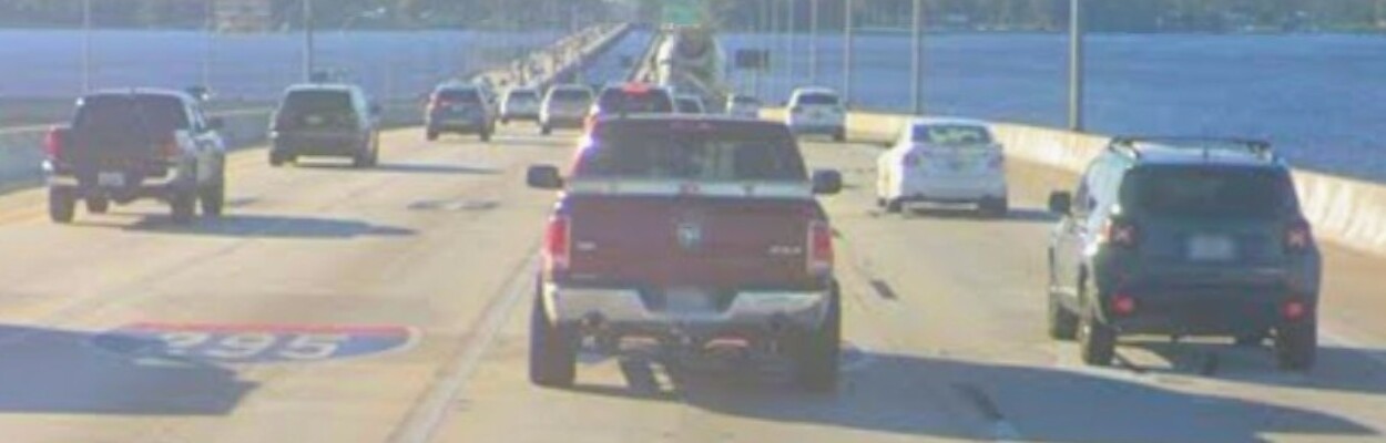 Traffic on the Buckman Bridge.