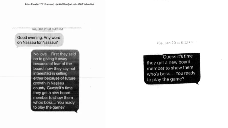Featured image for “Unredacted texts tie Carrico’s JEA board pick to Nassau teen center project”