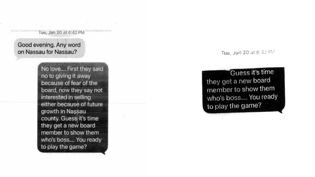 Carrico text screen shots show the side-by-side of the two versions