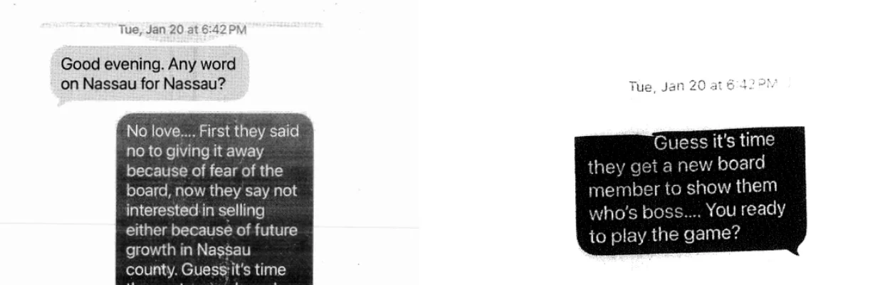 Carrico text screen shots show the side-by-side of the two versions