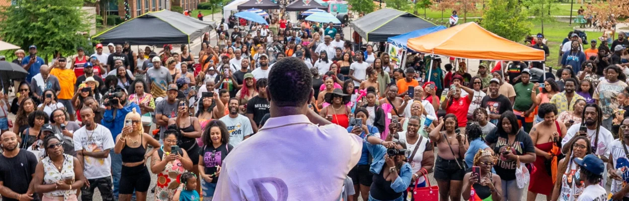 Crowds at the Melanin Market's Juneteenth Celebration