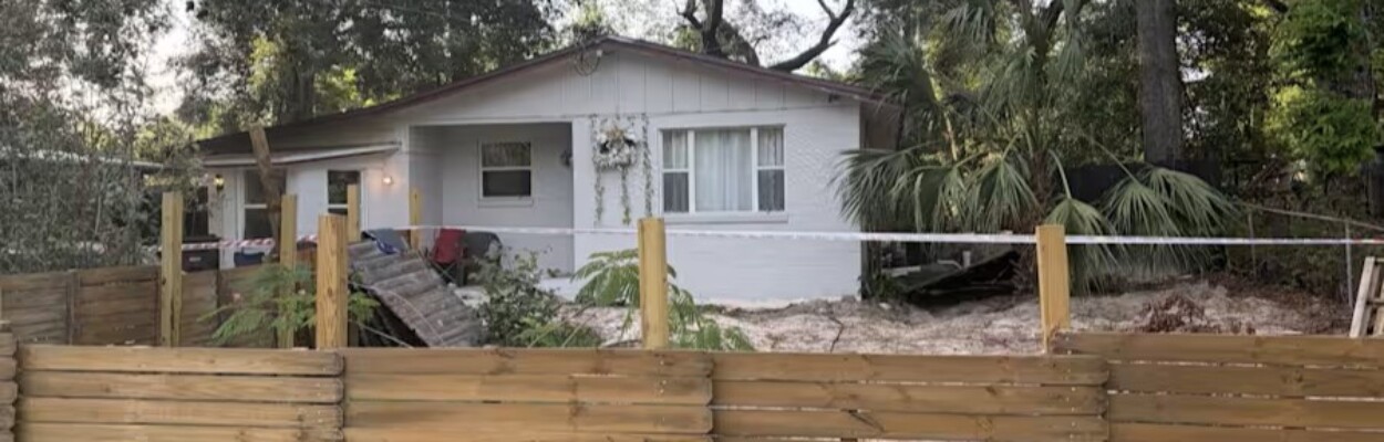 The home where human remains were found in North Jacksonville.