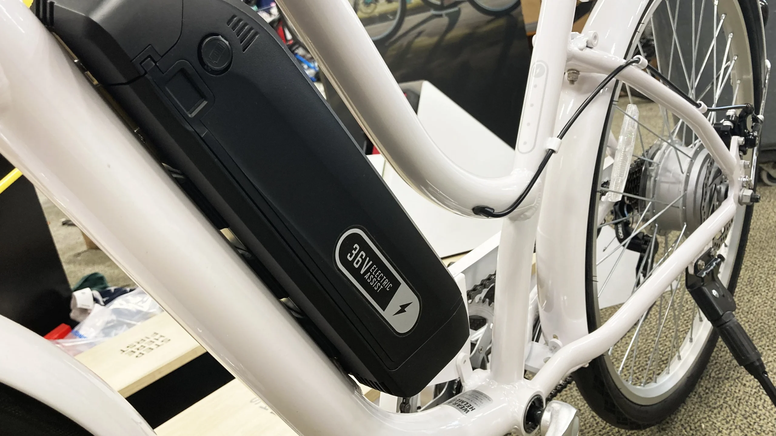 An e-bike in a store.