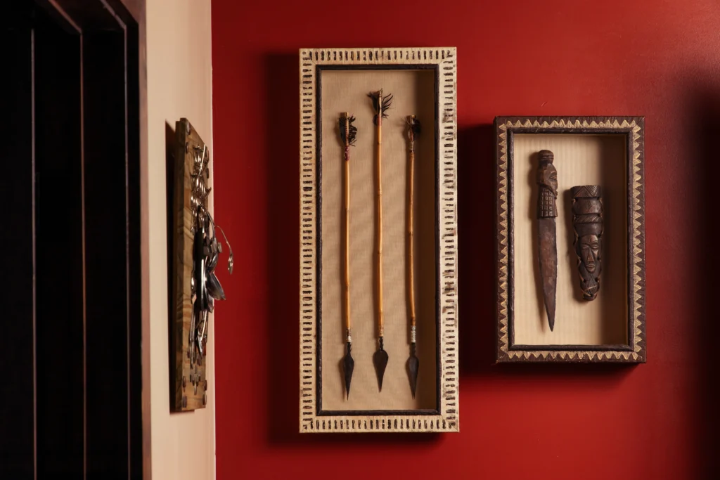 African art in Hubbard's home