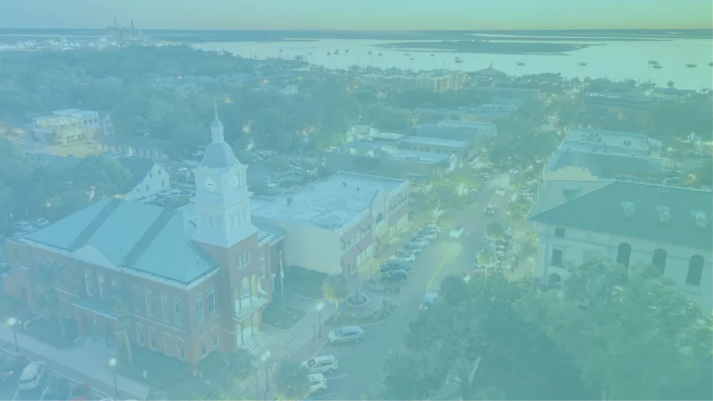Fernandina Beach from above | Nassau voter guide cover photo