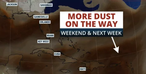 Featured image for “Extreme heat: Most of Florida continues under heat advisory and dusty conditions”